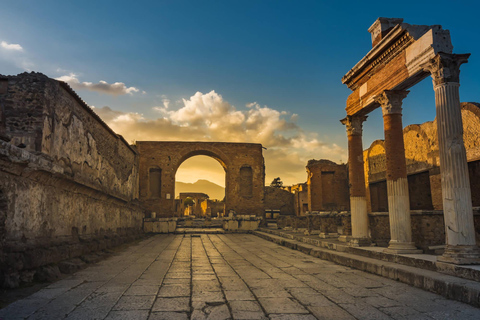 Vanuit Napels: Pompeii en Sorrento Bus Tour met Gids