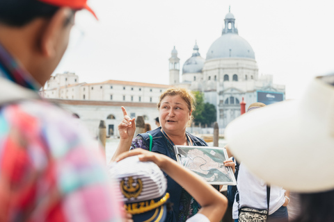 Venezia: Giro in gondola sul Canal Grande con commento dell&#039;appPosti a sedere casuali: giro in gondola condiviso (30 minuti in gondola)