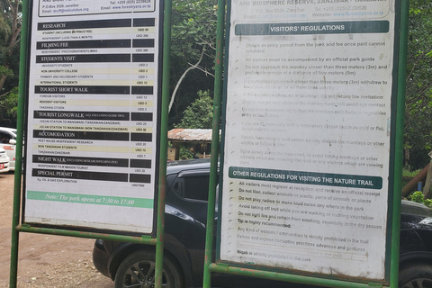 Zanzibar: Jozani Forest, Spice Farm and Stone Town City Tour Private tour no hotel pick-up and drop-off included