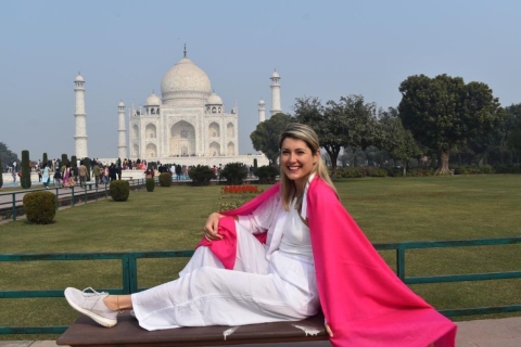 Delhi/Agra: Excursión privada en coche por el Taj Mahal y el Fuerte de Agradesde Delhi: Coche, Guía, Entradas, desayuno/almuerzo