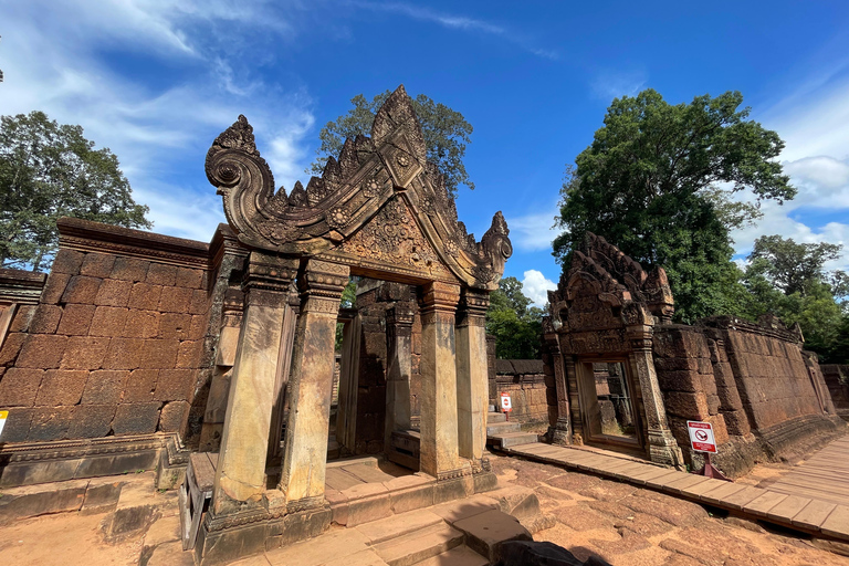 Beng Mealea Banteay Srei and Phnom Kulen Waterfall Day Tour Small-Group Tour