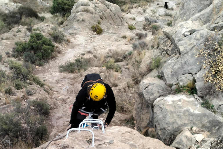 Via ferrata with 130-meter zip line in Elda Via ferrata with a 130-meter zipline in Elda