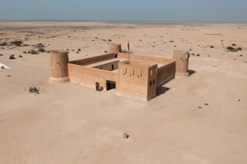 Północ Kataru, fort Zubara, lasy namorzynowe, fioletowa wyspa
