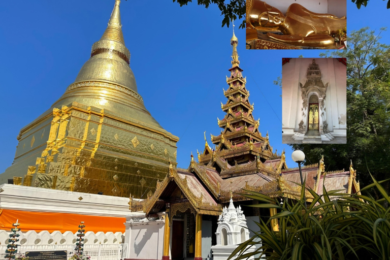 Chiang Mai: Pagode del cielo, Lampang e trasferimento Skywalk LamphunTrasferimento di gruppo da Lampang