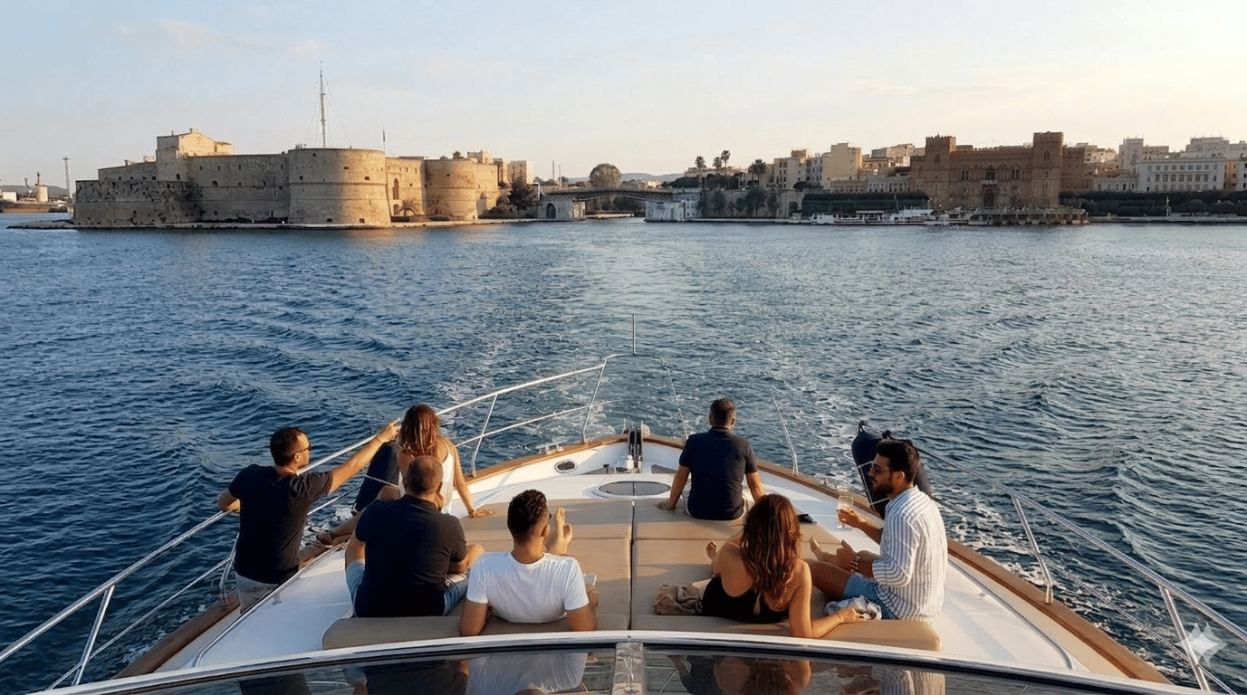 Tarent: Bootstour mit Aperitif und Getränken