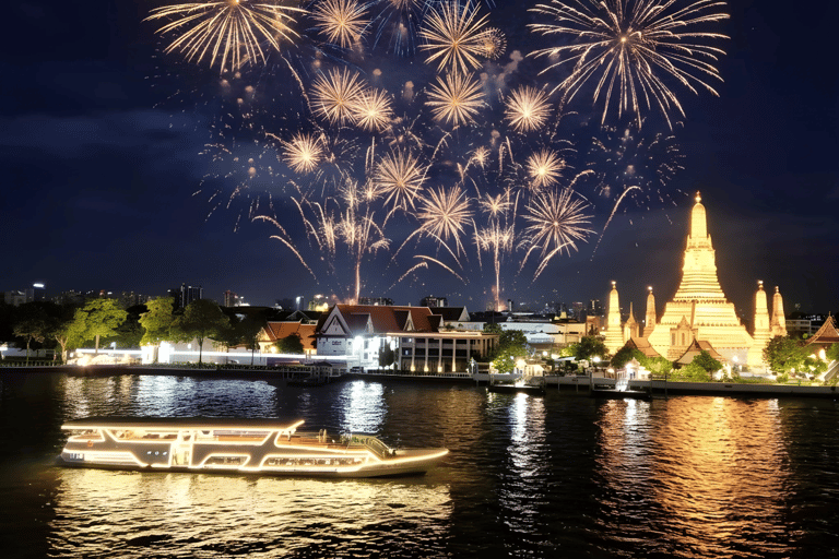 Bangkok: Premium Dinner Cruise With Buffet & Wat Arun Views Thai & International Buffet (Unlimited Chang Draft Beer)