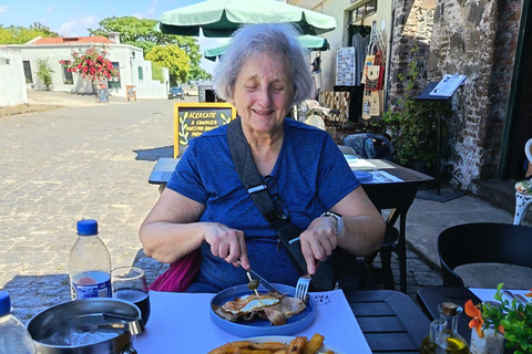 Chivito Lunch at Casa Páez Vilaró – Uruguayan Classic Gastronomic Experience - Chivito and dessert