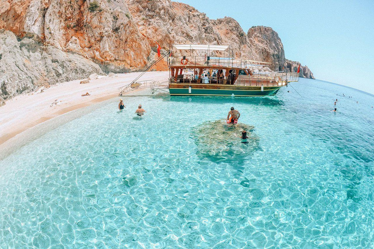 Alanya/Side stad: Suluada, besök i vikar med båt W/LunchAlanya: Suluada, båttur, Bay&#039;s Maldives Beach