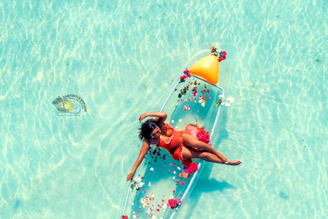 Zanzibar: Transparent Kayak Adventure with Drone Footage Transparent Kayak Adventure with Drone (Pickup included)