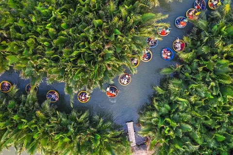 DESDE HOI AN: DISFRUTA DEL BARCO CON CESTAS DE COCO Y DE LA CLASE DE COCINA