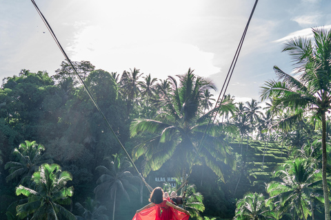 Ubud: Alas Harum Day-Pass med Swing, Sky Bike &amp; Flying FoxEntré + 1 Gunga + 1 Flying Fox/Skybike