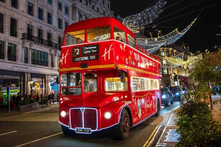 London: Weihnachtliche Lichtertour mit dem Vintage-Bus. Foto: GetYourGuide
