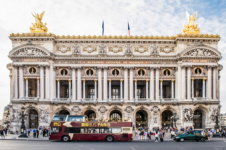 Paris: Big Bus Hop-On Hop-Off Tours med valfri kryssning24-timmarsbiljett och kryssning på floden Seine