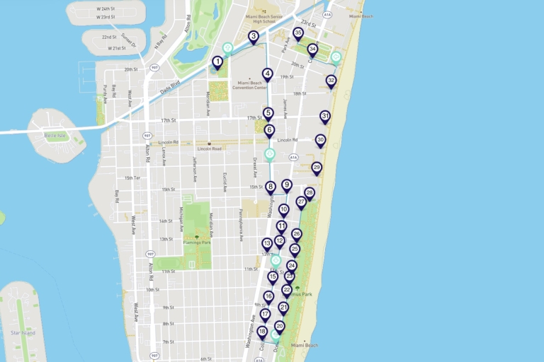Miami: Recorrido autoguiado a pie con aplicación de audioguía