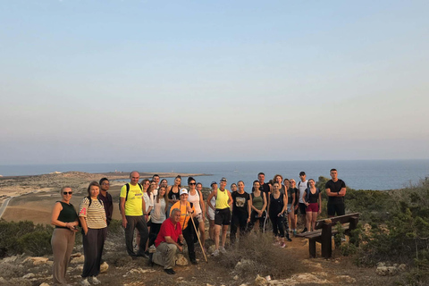Ayia Napa: Cape Greco Sunset Hike and Yoga Experience