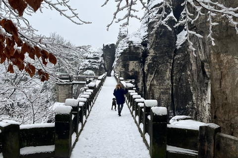 From Dresden: Winter Hike to Bohemian and Saxon Switzerland