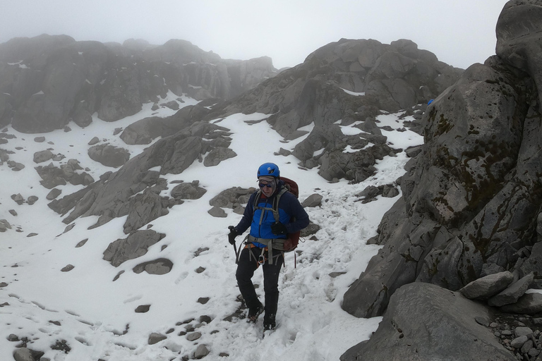 Szczyt Orizaba, północna ściana: Trening u podnóża lodowcaPółnocna ściana Pico de Orizaba: trening u podstawy lodowca