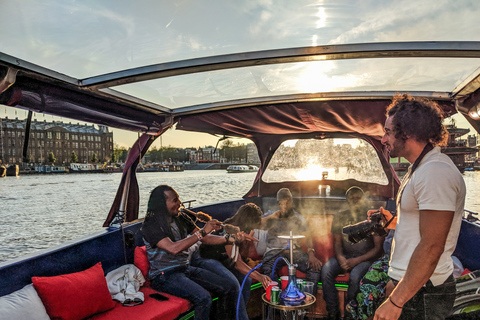 Amsterdam: Rök och Lounge City Boat Cruise70-minuters 420-vänlig City Lounge Cruise (valfria drycker)