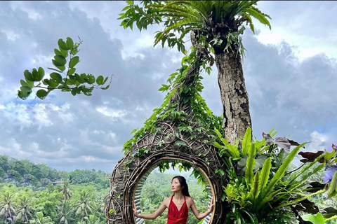 Bali: Monkey Forest, Waterfall, Swing & Beratan Lake Temple Private Tour Without Entrance Tickets