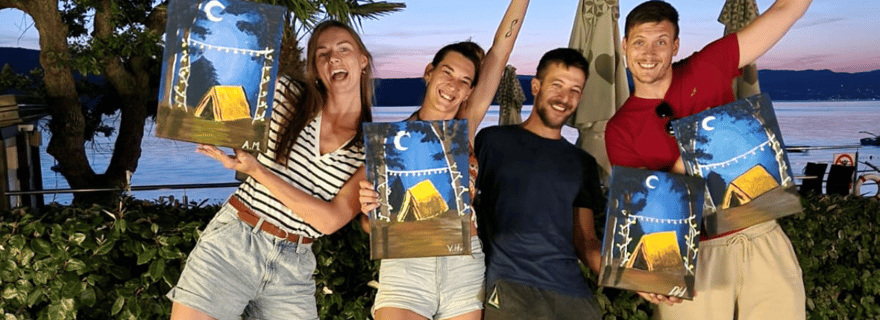 Artful Sips Krk : atelier d'art et de vin