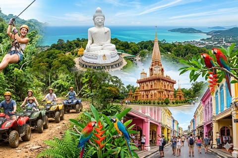 Phuket Adventure Combo: ATV, Zipline, Big Buddha & Bird Park