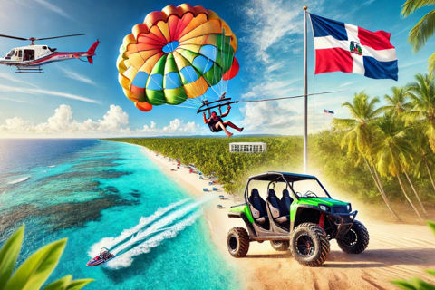 Thrilling Punta Cana Parasailing and Off-Road Buggy Excursions Tour In Buggy From Punta Cana With Pick Up Hotel