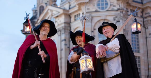 Dresden: Die Original Nachtwächter Tour im Laternenlicht