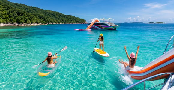 Phuket: Racha, Banana Bay & Maiton Island Tour by Catamaran
