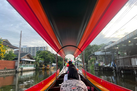 Bangkok: Longtail Boat and Tuk tuk Tour with Temple Visit Authentic longtail boat with temple visit tour