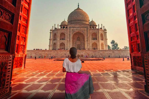 From Delhi: Private Taj Mahal &amp; Agra Fort Tour at SunriseSunrise Tour without Entrance Fees