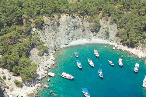 Antalya Transfer with Kleopatra Beach Stop Deluxe Yacht Tour Deluxe Boat Trip with Antalya Transfer Cleopatra Beach Break