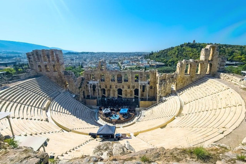 Vanuit de haven van Piraeus: transfer naar Lycabettus en Akropolis