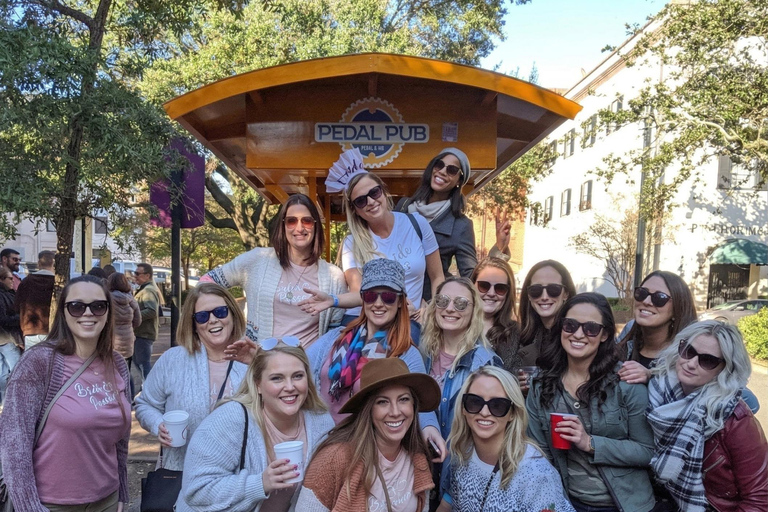 Savannah: Party Pedal Bike Tour with Stops at Local Bars