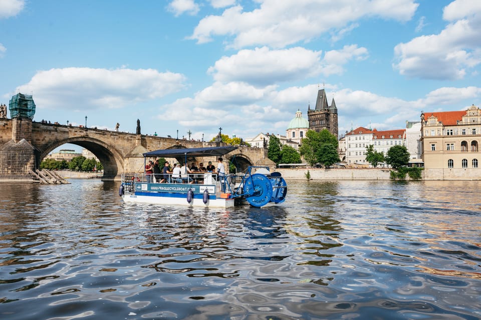 Prague: Swimming Beer Bike on A Cycle Boat