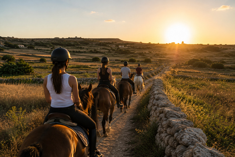 Malta: Sunset Horseback Ride Through Countryside Fields
