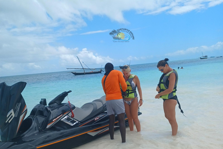 Nungwi/Kendwa: Jet Ski Adventure with Drone Footages Jet ski ride Without Drone Footage (Pickup Included)