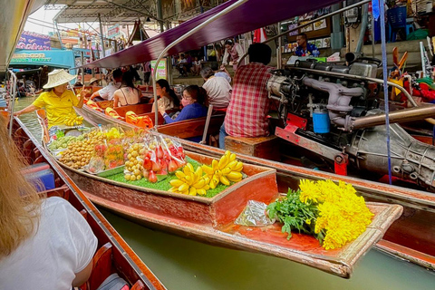 Bangkok : Aventure Damnoen Saduak et marché ferroviaire de Maeklong