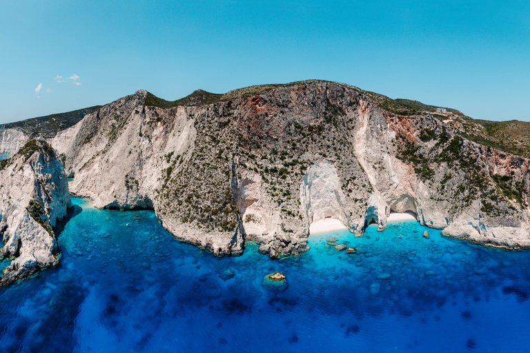 Prywatna łódź na Zakintos: jaskinie Keri, Mizithres, Agalas (maks. 5 osób)