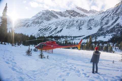 Rocheuses canadiennes : tour du lac Abraham en hélicoptère