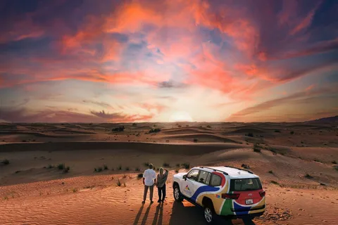 Dubai Wüstensafari bei Sonnenuntergang: Dune Bashing, BBQ & Kamelritt