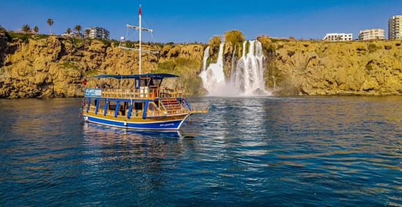 Antalya: Duden Waterfall Relax Boat Trip with Lunch