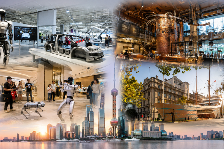 Future Shanghai: Humanoid Robots, Tesla & Luxury Icons