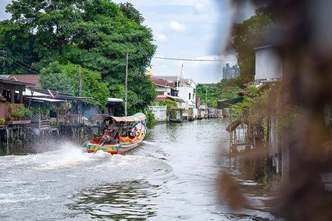 Bangkok: Big Buddha & Canal Longtail Boat Sightseeing Tour Join In Day Tour