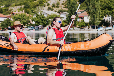 Kayaking Lake Ohrid with BBQ, from Ohrid.