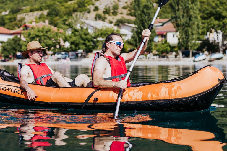 Kayaking Lake Ohrid with BBQ, from Ohrid.
