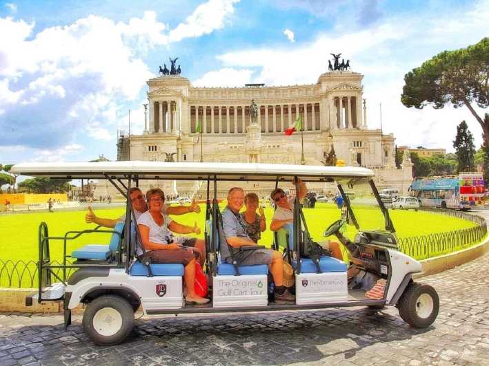 Roma: Tour privato in golf cart con guida locale e vino e spuntino