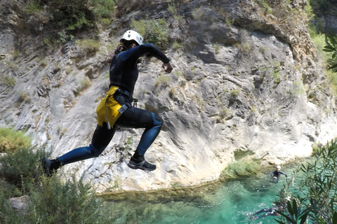 Río Verde, Otivar, Granada: canyoning crystal clear waters jumps and rappel