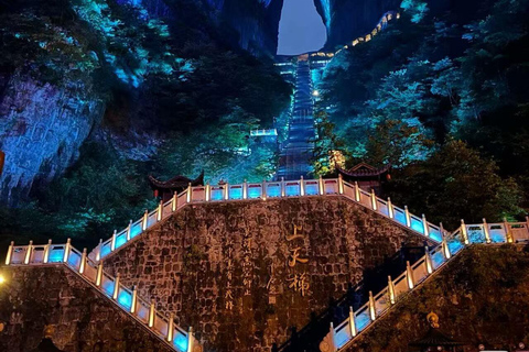 One-day Tour :Night View of Tianmen+ Avatar-like Peak Forest