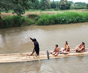 Trekking One Day with Elephant Care + Bamboo Rafting