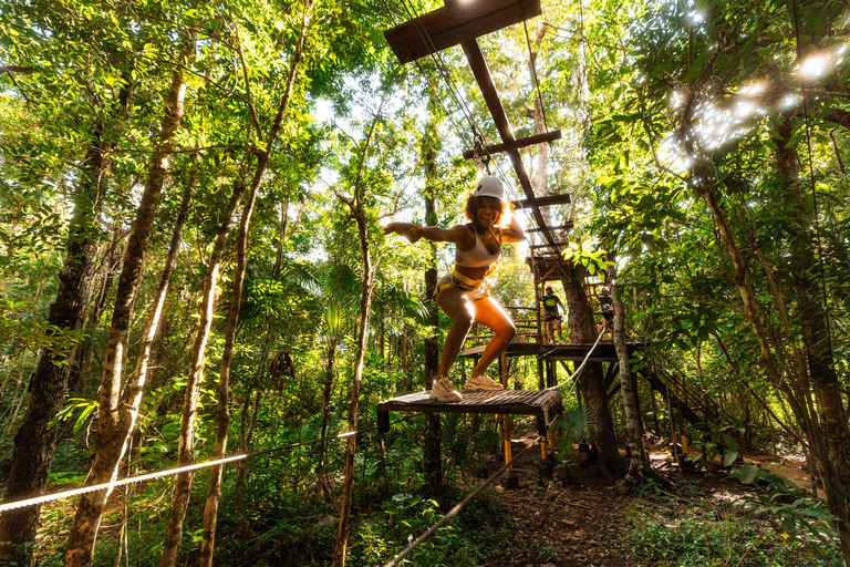 Cancún: Super Combo con quad, tirolinas, cenote y snorkelATV compartido